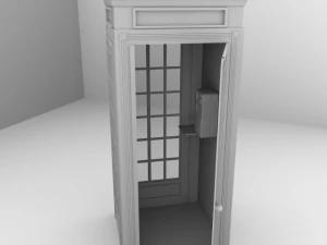 red phone booth 3D Model