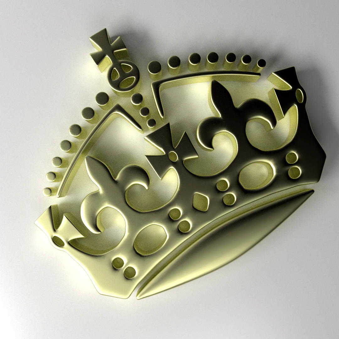 crown emblem 3D Model .c4d .max .obj .3ds .fbx .stl .blend