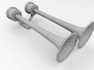duplex trumpet airhorn 3D Модель