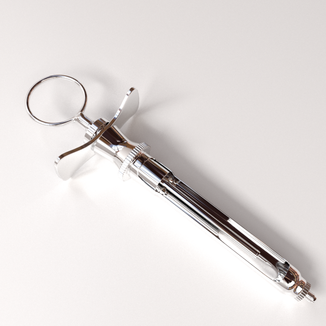 dental syringe Modelo 3D .c4d .max .obj .3ds .fbx .stl .blend 