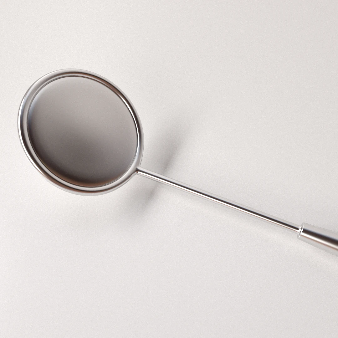 dental mirror 3D Model .c4d .max .obj .3ds .fbx .stl .blend 