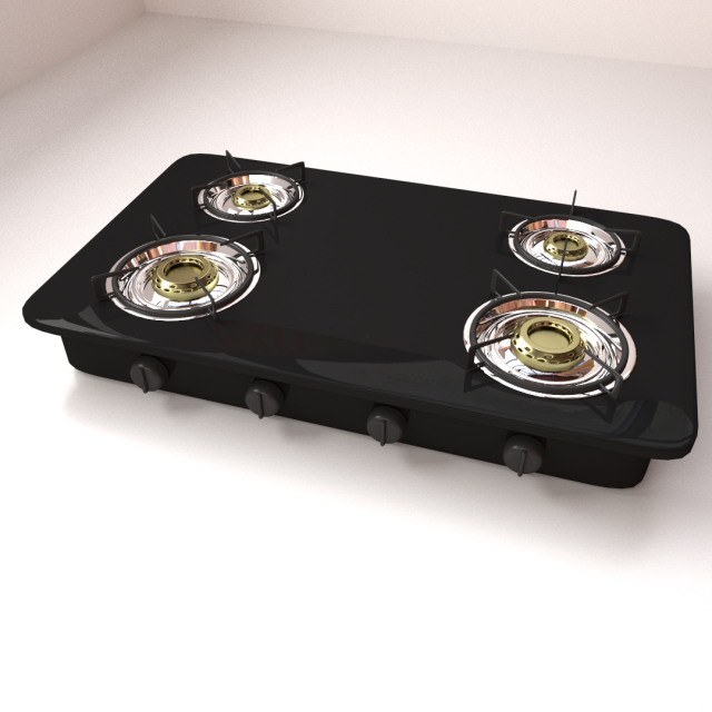 burner stove Modello 3D .c4d .max .obj .3ds .fbx .stl .blend 