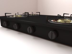 burner stove Modello 3D