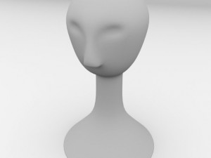 wig mannequin Modello 3D