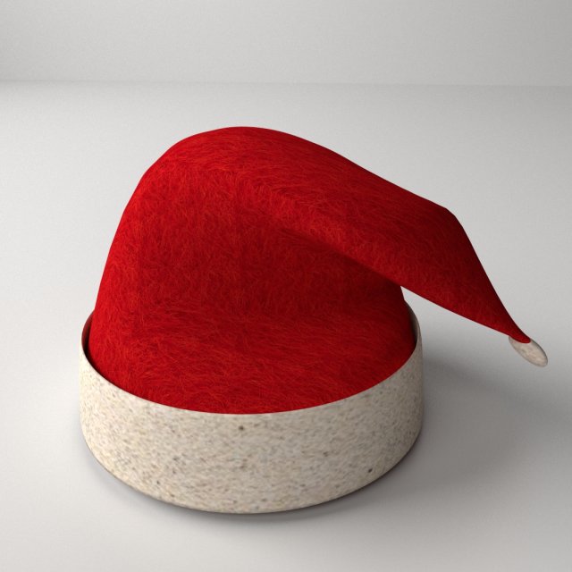 santa hat Modello 3D .c4d .max .obj .3ds .fbx .stl .blend