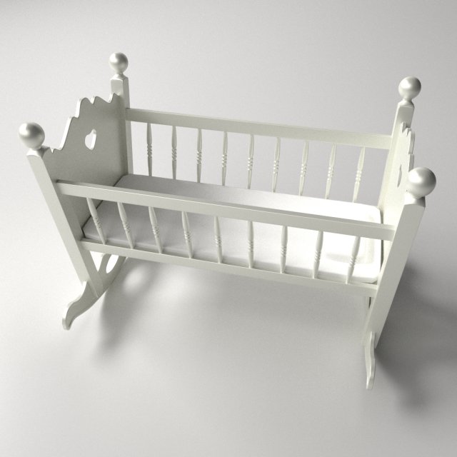 baby cradle 3D 模型 .c4d .max .obj .3ds .fbx .stl .blend 