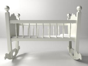 baby cradle 3D 模型