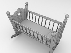 baby cradle 3D 模型