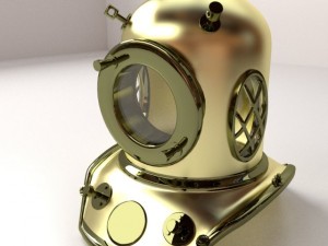 diving helmet Model 3D