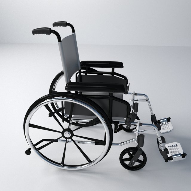 wheelchair Modelo 3D .c4d .max .obj .3ds .fbx .stl .blend