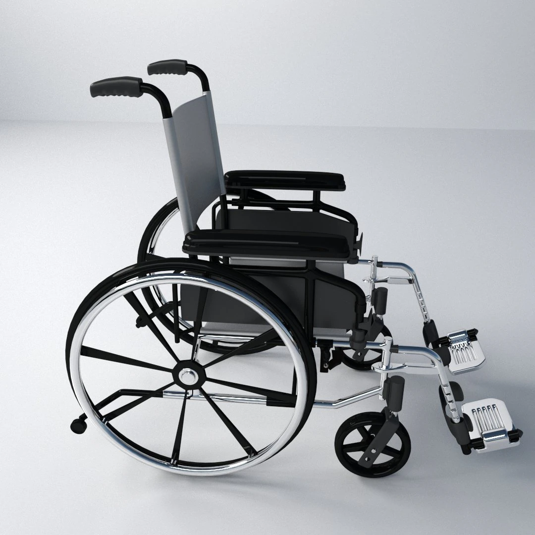 wheelchair 3D Model .c4d .max .obj .3ds .fbx .stl .blend 
