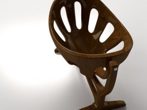 wooden crib Modelo 3D