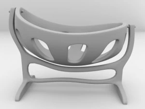 Holzkrippe 3D Modell