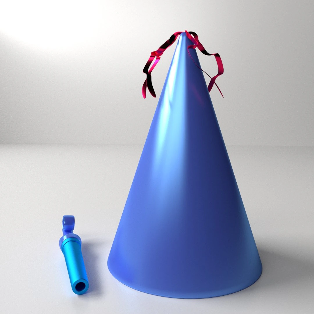 party hat 3D Model .c4d .max .obj .3ds .fbx .stl .blend 