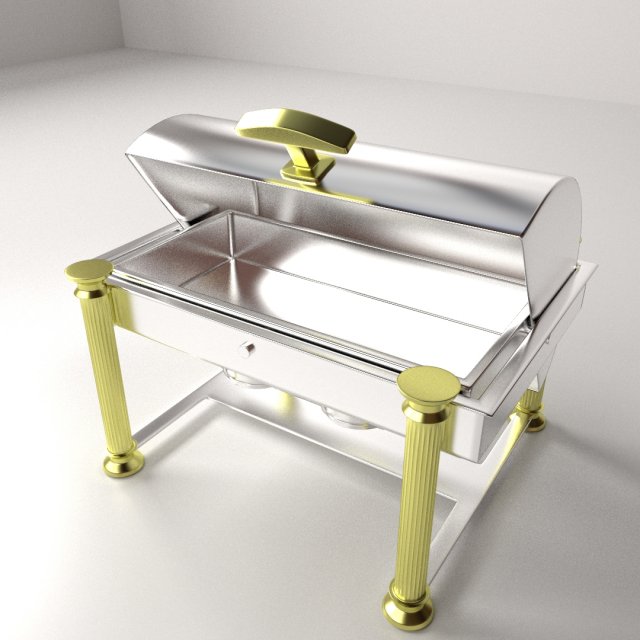 oblong chaffing dish 3Dモデル .c4d .max .obj .3ds .fbx .stl .blend 