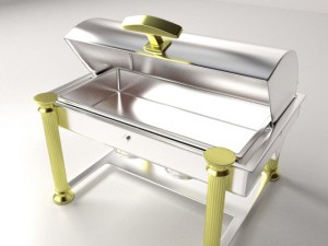 oblong chaffing dish 3D Model