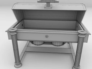 oblong chaffing dish 3D Model