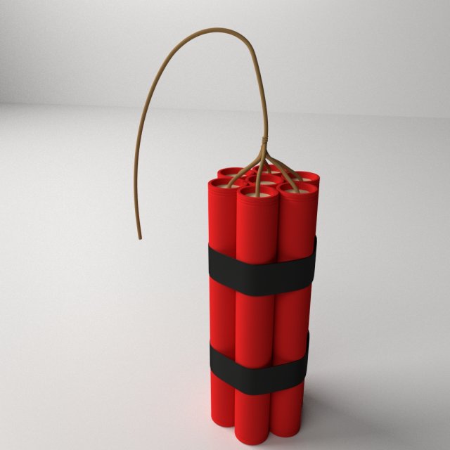 dynamite 3D-Modell .c4d .max .obj .3ds .fbx .stl .blend 