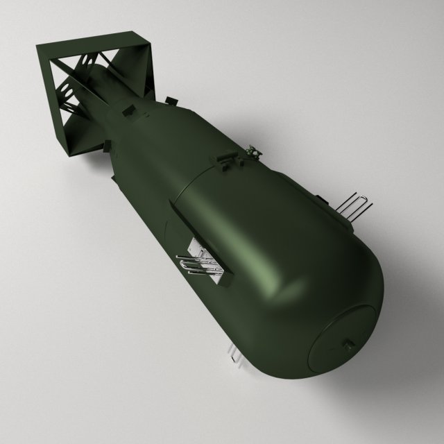 atomic bomb Model 3D .c4d .max .obj .3ds .fbx .stl .blend 