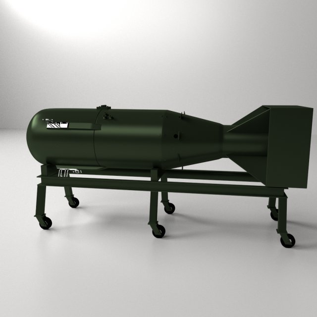 little boy atomic bomb Modelo 3D .c4d .max .obj .3ds .fbx .stl .blend 