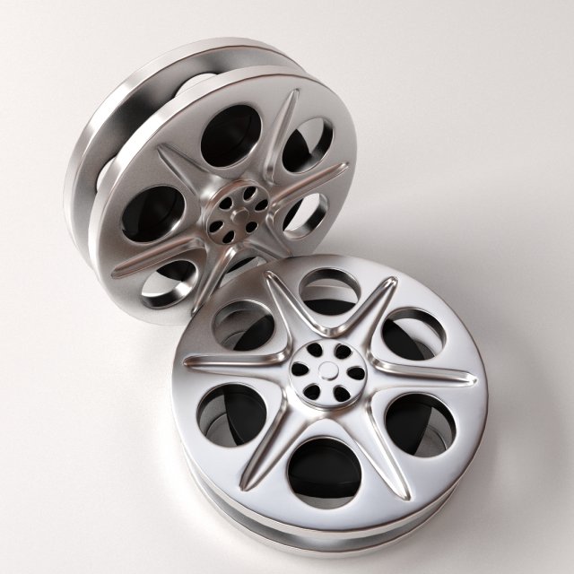 film reel 3D Модель .c4d .max .obj .3ds .fbx .stl .blend 