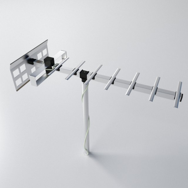 tv aerial 1 3D Модель .c4d .max .obj .3ds .fbx .stl .blend 