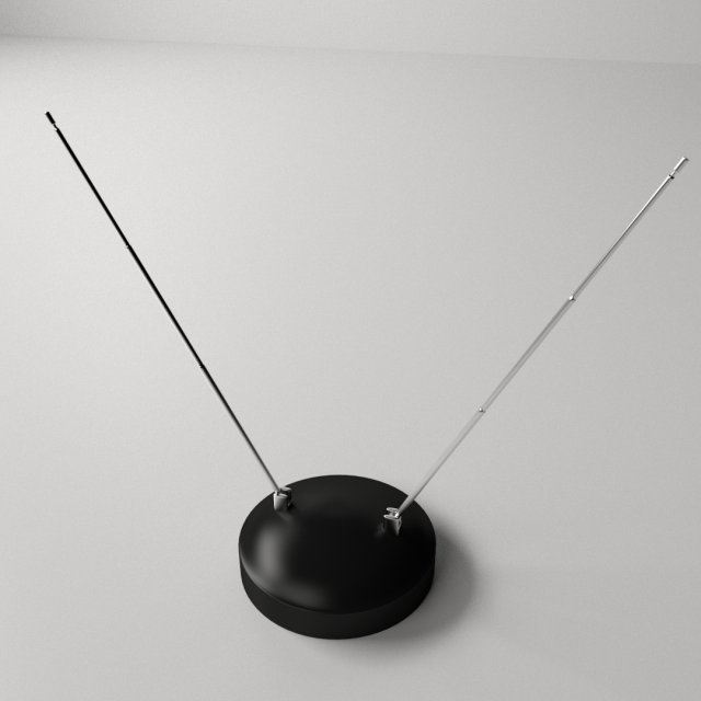 indoor tv antenna 3D 모델 .c4d .max .obj .3ds .fbx .stl .blend 