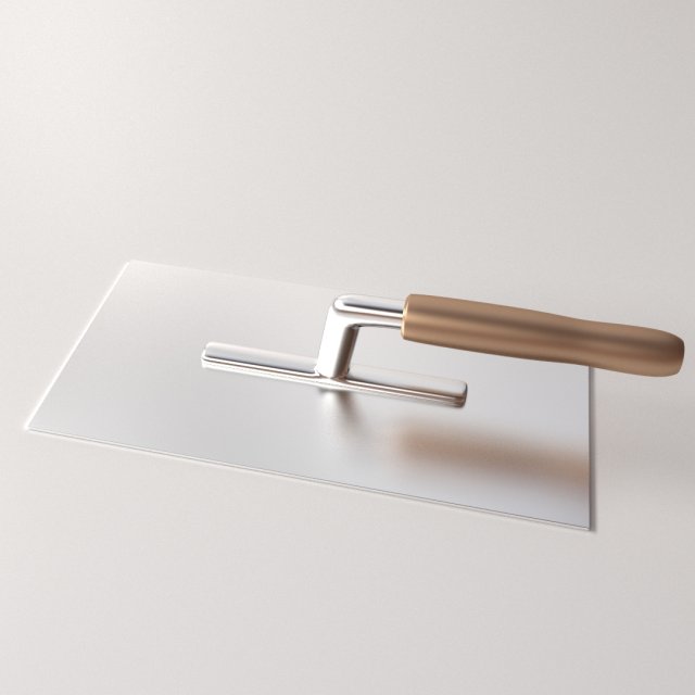 plastering trowel Modello 3D .c4d .max .obj .3ds .fbx .stl .blend 