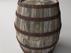 wooden barrel 3D Модель