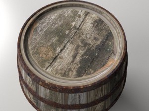 wooden barrel 3D मॉडल
