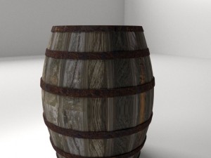 wooden barrel 3D मॉडल