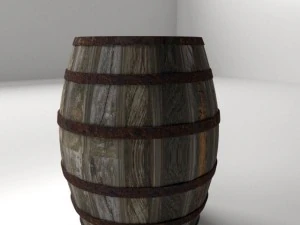 wooden barrel 3D Model