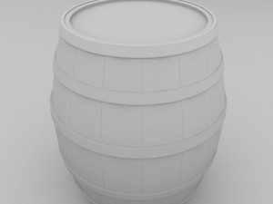 wooden barrel 3D मॉडल