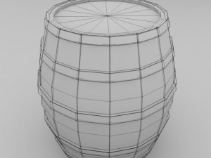 wooden barrel 3D मॉडल