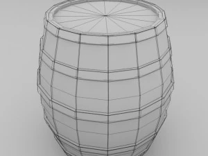 wooden barrel 3D Model