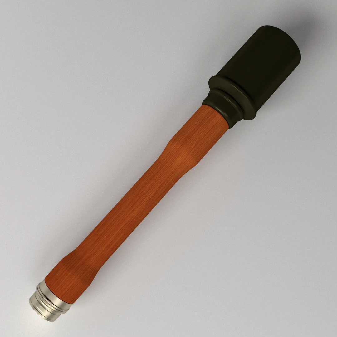 model 24 stielhandgranate 3D Model .c4d .max .obj .3ds .fbx .stl .blend