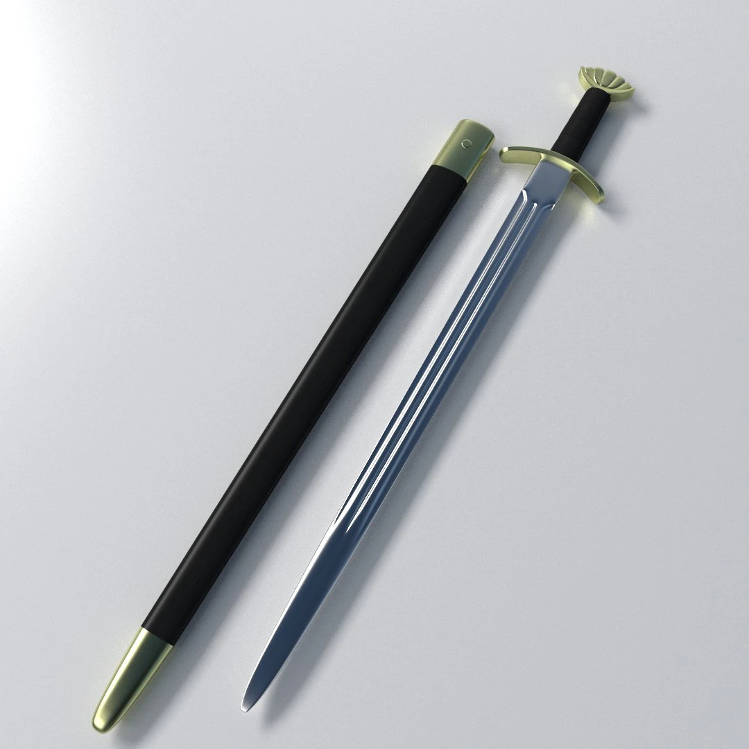 Wikingerschwert 3D Modell .c4d .max .obj .3ds .fbx .stl .blend 