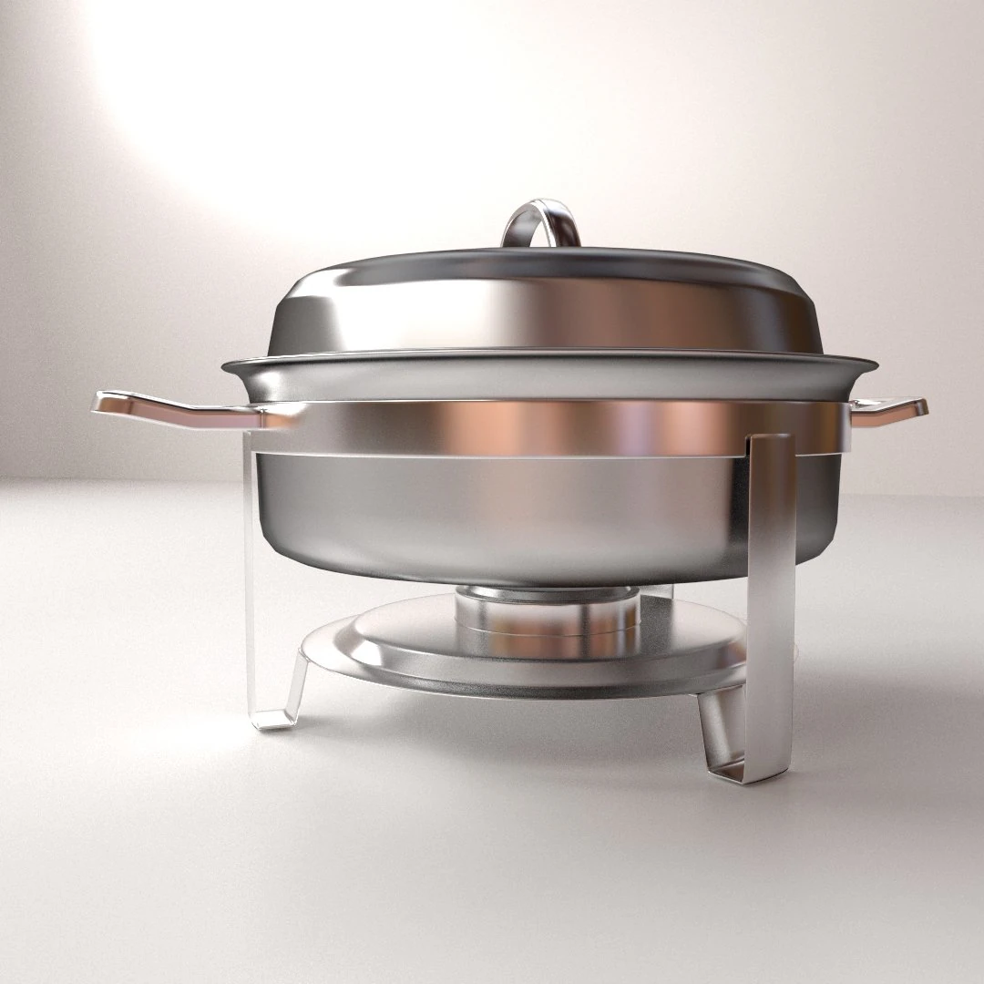 chafing dish 3D Model .c4d .max .obj .3ds .fbx .stl .blend 