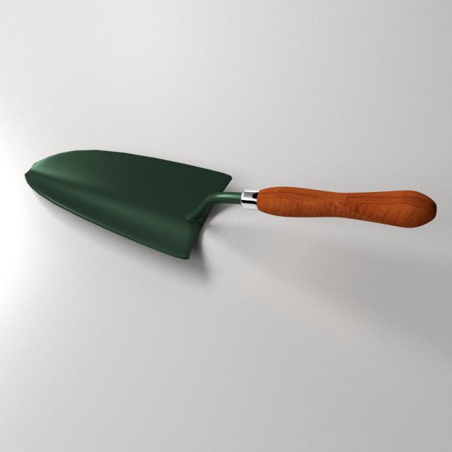 garden trowel 3D Модель .c4d .max .obj .3ds .fbx .stl .blend 