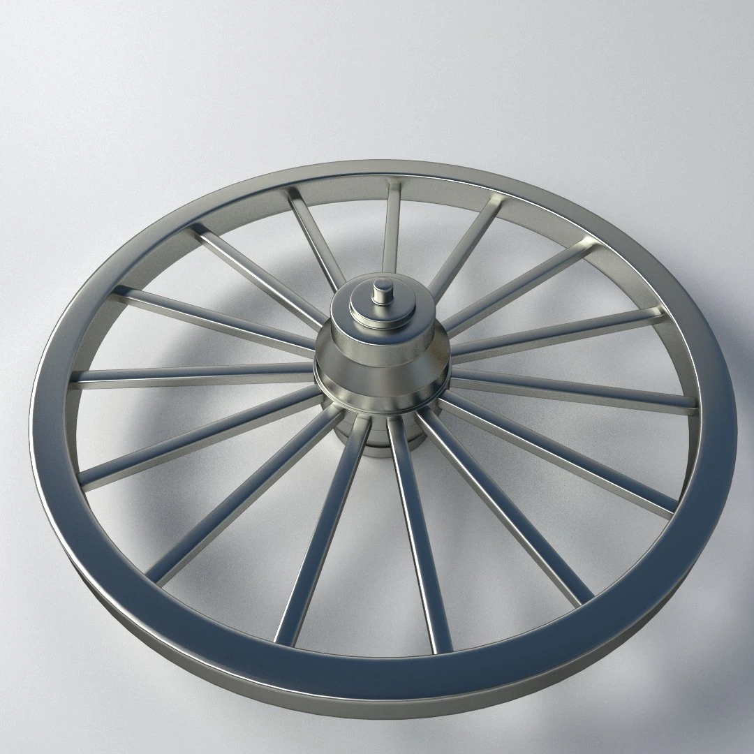 metal wheel 3D Model .c4d .max .obj .3ds .fbx .stl .blend