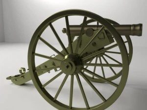 double barreled cannon 3D Model
