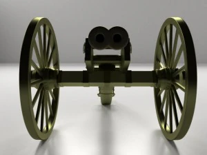 double barreled cannon 3D Model