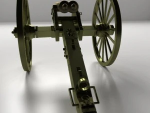 double barreled cannon 3D Model