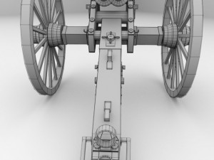 double barreled cannon Modelo 3D