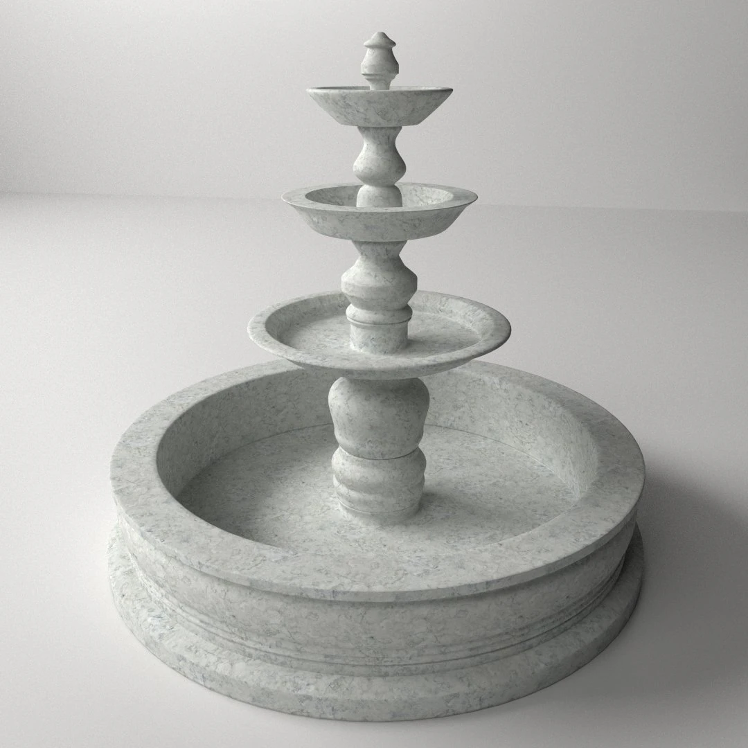 fountain 3D Model .c4d .max .obj .3ds .fbx .stl .blend 