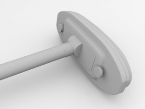 curling broom Model 3D