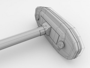 curling broom Model 3D