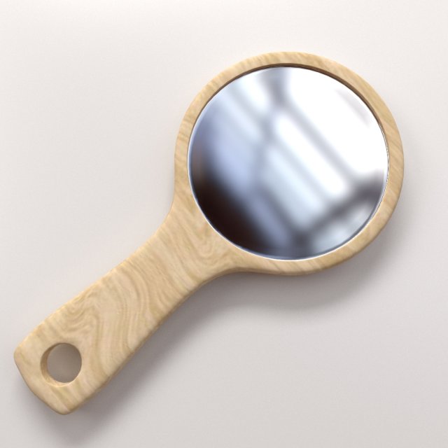hand mirror Model 3D .c4d .max .obj .3ds .fbx .stl .blend 