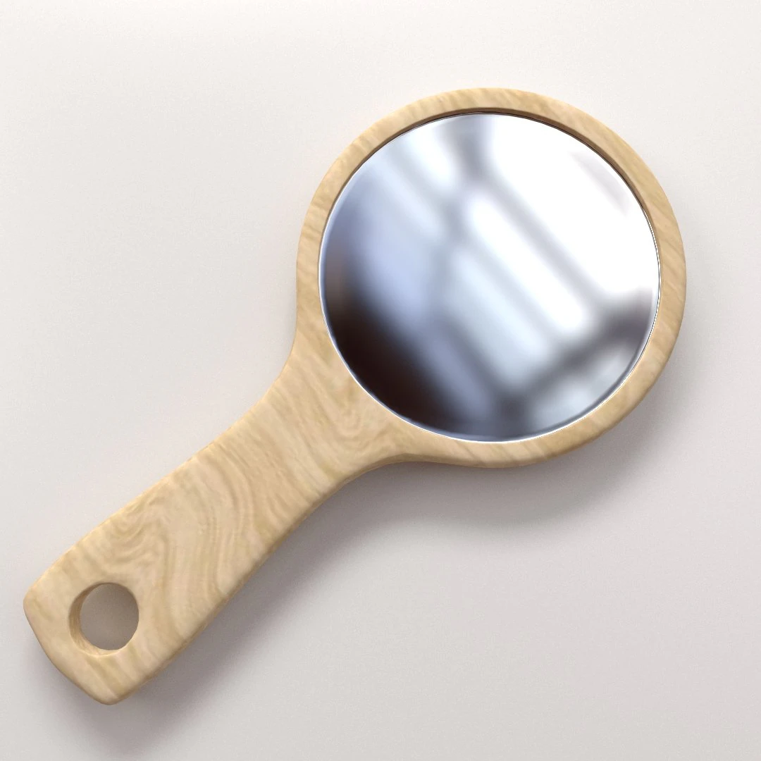 hand mirror 3D Model .c4d .max .obj .3ds .fbx .stl .blend 