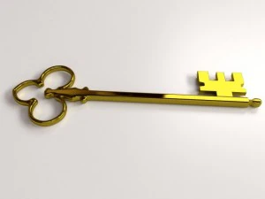 golden key 3D Model